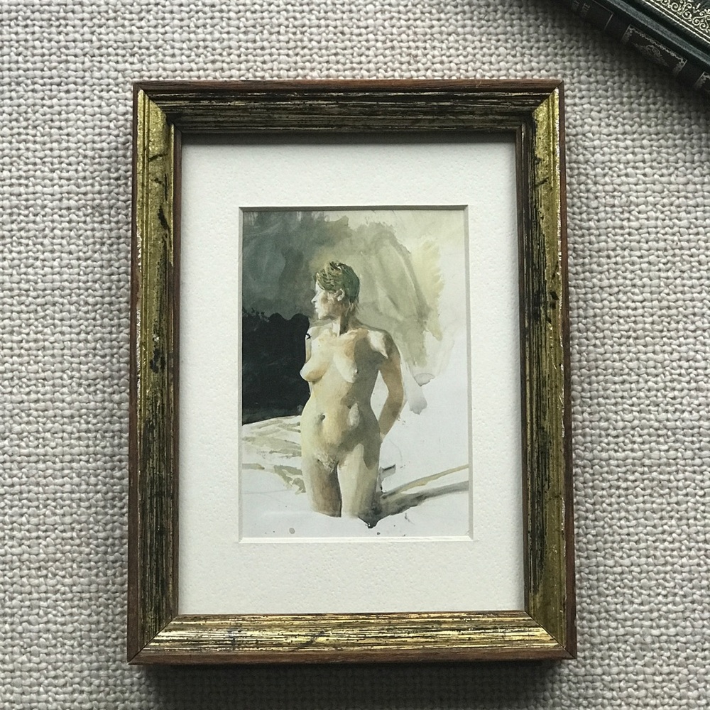 Vintage Wood Framed Helga Print